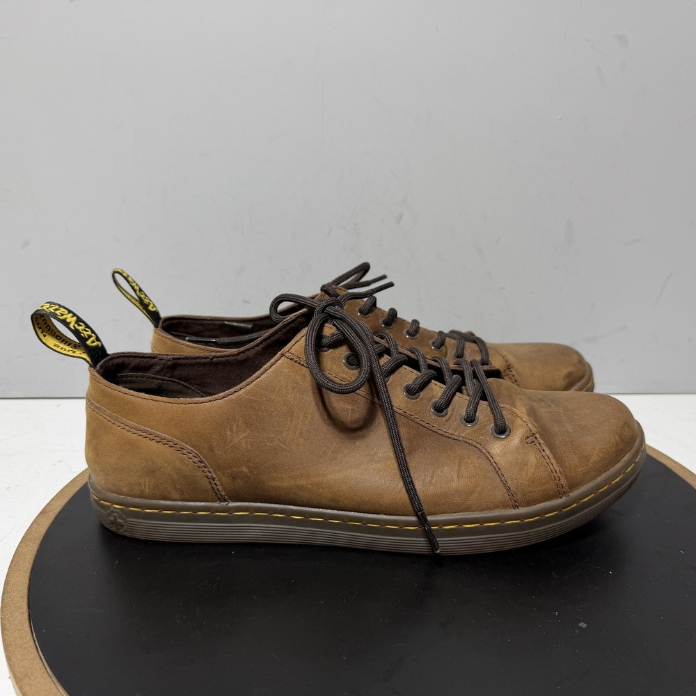 Dr. Martens Calmont Shoes Mens Size 12 Brown Leather Lace Up Sneakers Casual